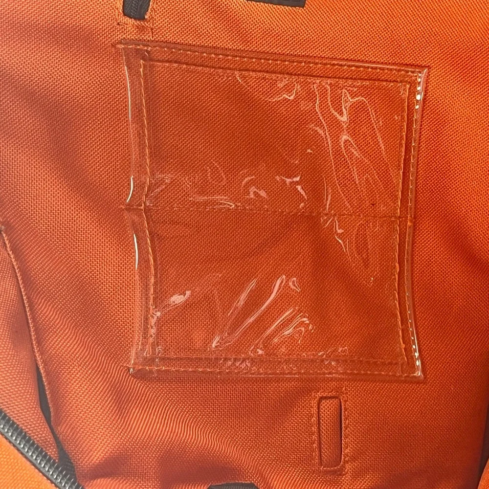 Eagle Good to Go Orange Travel Shoulder Bag Crochet Knitting Pockets Crafting